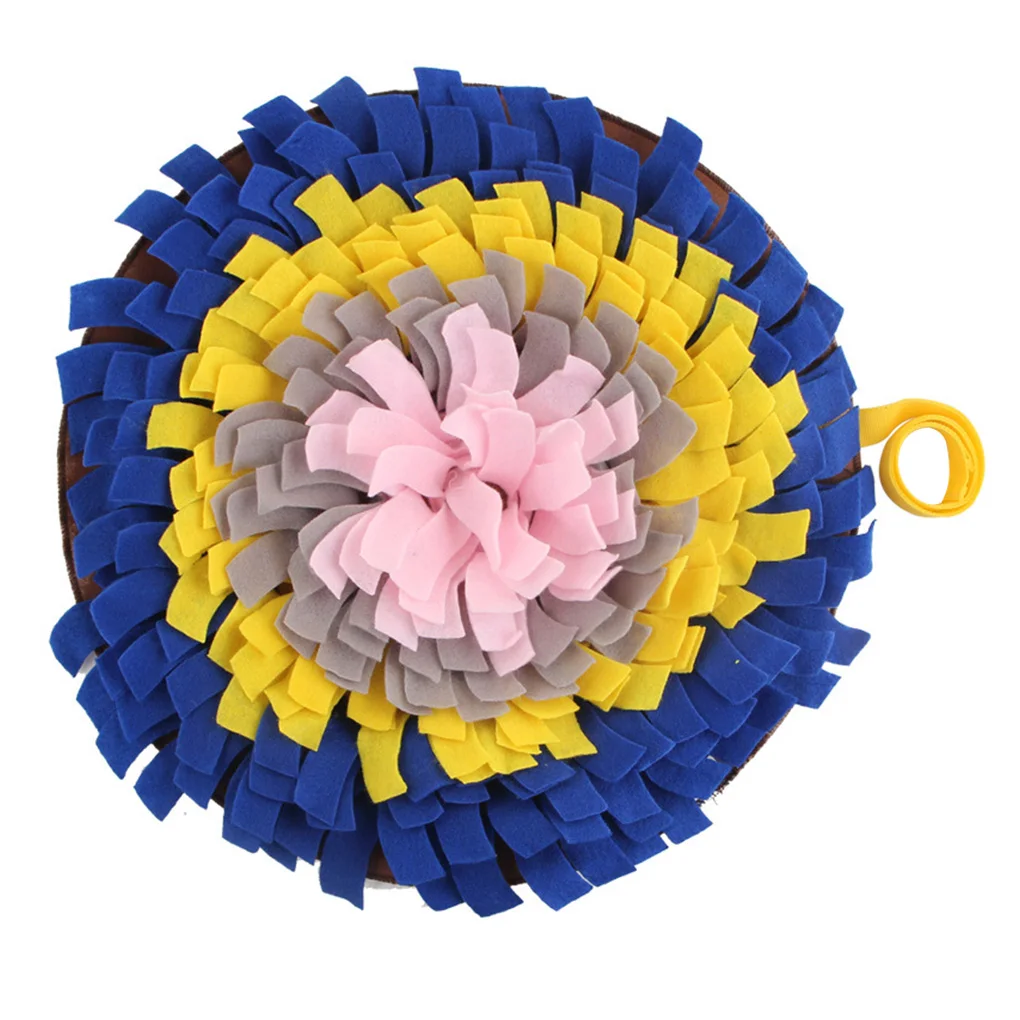 

Pet Snuffle Feeding Mat Teething Non-slip Slow Feeding Polyester Pad Pet Supplies 45x45cm Purple Edge New