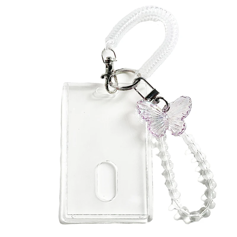 

Keychain Card Sleeves Cards Protector for Bankcard Workcard IDcard Photocard Universal Office Supplies School Student Supplies