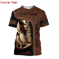 custom name pharaoh the god ancient egypt shirt 3d printed t shirts women for men summer tees short sleeve t shirts