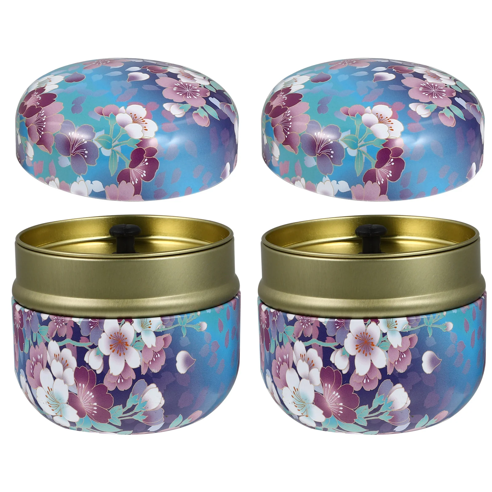 

2PCS Loose Powder Tea Canister Packaging Scented Tea Jar for Home Shop Dorm Store
