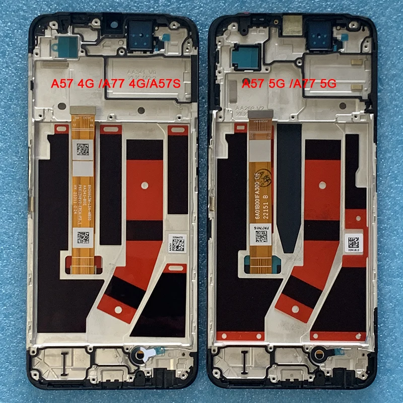 

Original For Oppo A57/A77 4G LCD A57S LCD Display Touch Panel Digitizer Frame For Oppo A57 5G LCD Screen A77 5G CPH2339 LCD