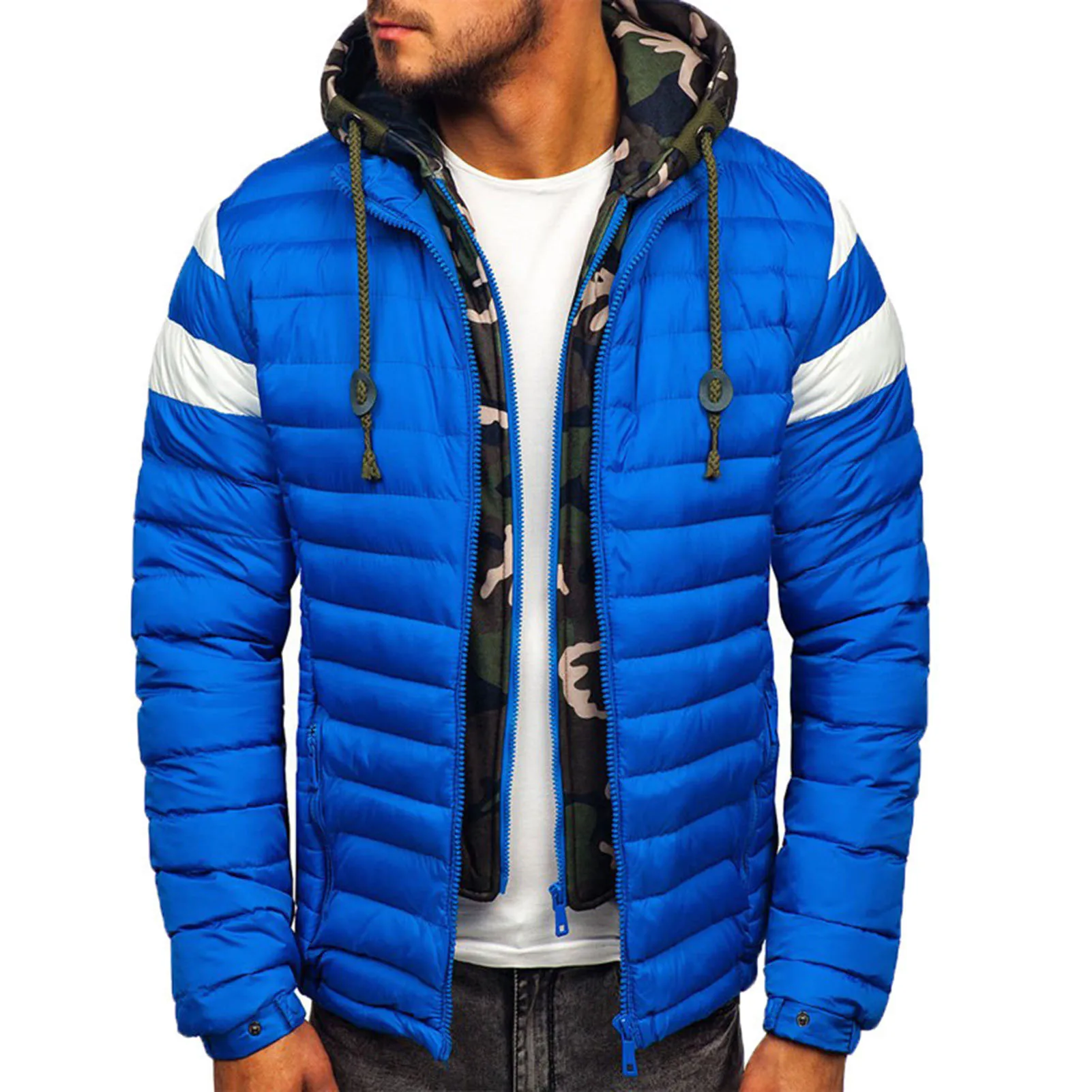 Fabulous Male Jacket Contrast Colors Thick Warm Male Jacket  Down Coat  Winter Down Coat