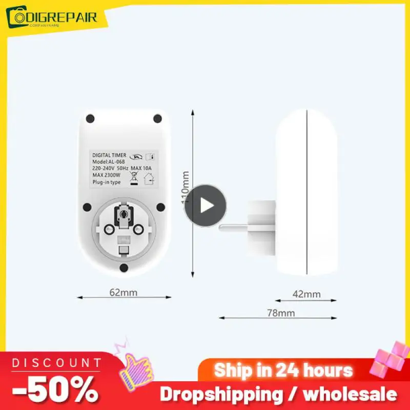 Программируемая розетка с таймером, механический потенциальный таймер, переключатель 50 Гц, 24 ч, 10 А, 2300 Вт, цифровой таймер с таймером, умная розетка европейского стандарта