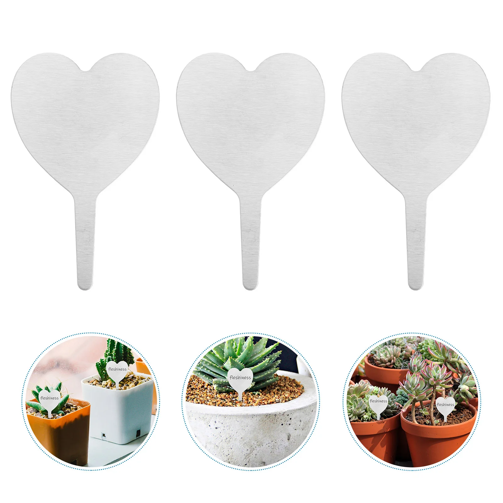 

50pcs Heart Shaped Gardening Label Sturdy Plants Ground Inserted Labels
