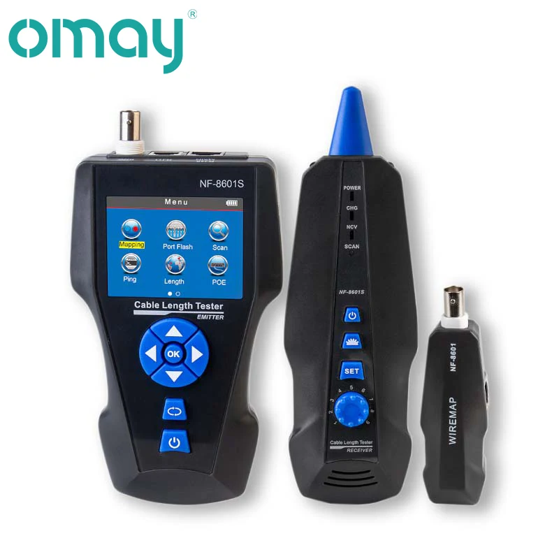 Network Cable Tester RJ45 Multifunction TDR Length With PoE/PING/Port Voltage Wiremap Tracker Diagnose Tool Detector NF-8601S