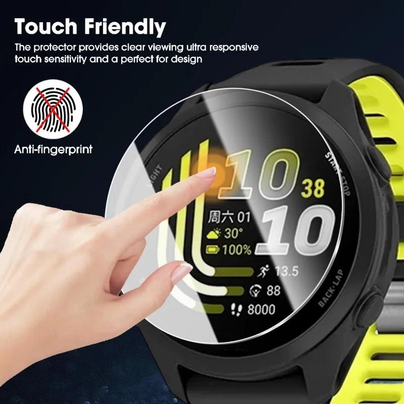 Фото Защитные пленки из закаленного стекла для часов Garmin Forerunner 170/70/165/955/255 HD, устойчивые к царапинам, с комплектом для легкой установки №3