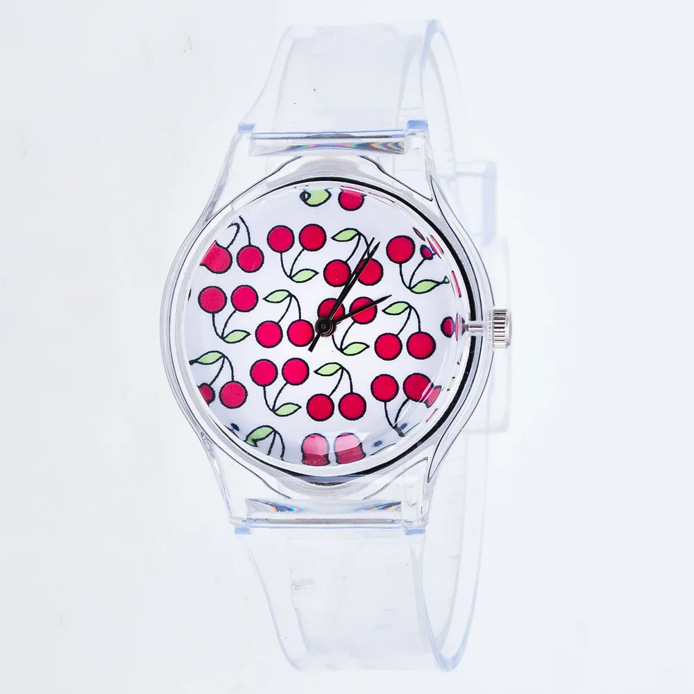 

2022 New Fashion Women Wristwatches Plastic Clock Transparent Strap Student Sport Watches Lady Girls Casual Quartz Watch