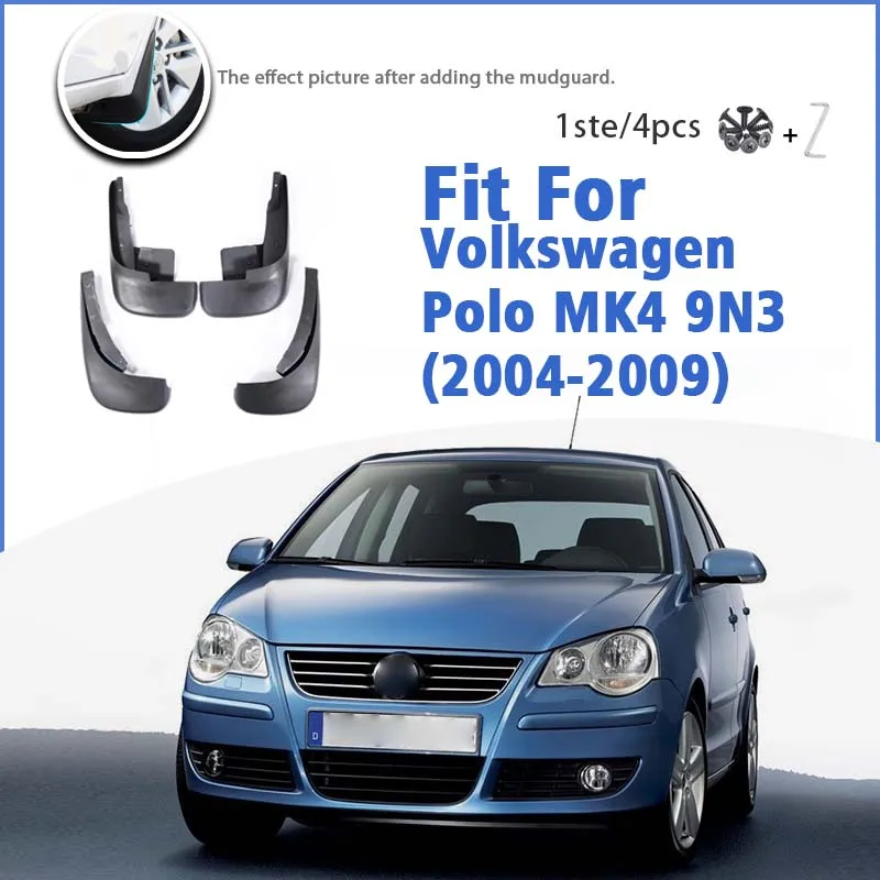 

Брызговик для VW Volkswagen Polo MK4 9N3 2004-2009, передние и задние брызговики, автомобильные аксессуары, авто Styline, брызговик, крыло