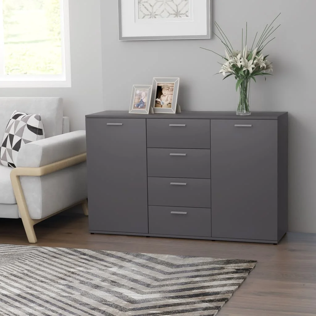 

Sideboards and Buffets Cabinet with Storage Home Decor Gray 47.2"x14"x29.5" Chipboard