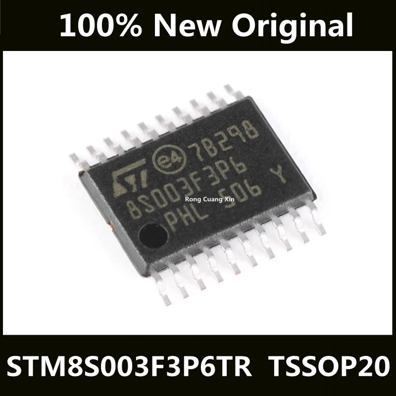 

10PCS New Original STM8S003F3P6TR STM8S003F3P6 8S003F3P6 Packaging TSSOP-20 16MHz/8KB Flash Memory/8-bit Microcontroller Chip IC