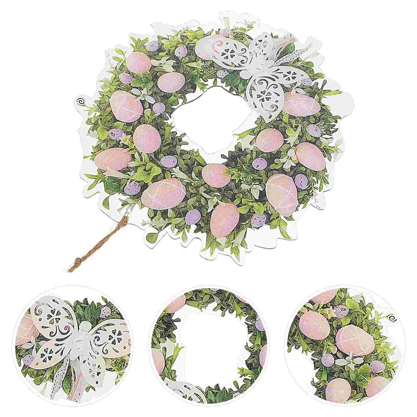 

Easter Door Window Garland Pendant Delicate Wreath Decor Easter Party Ornament
