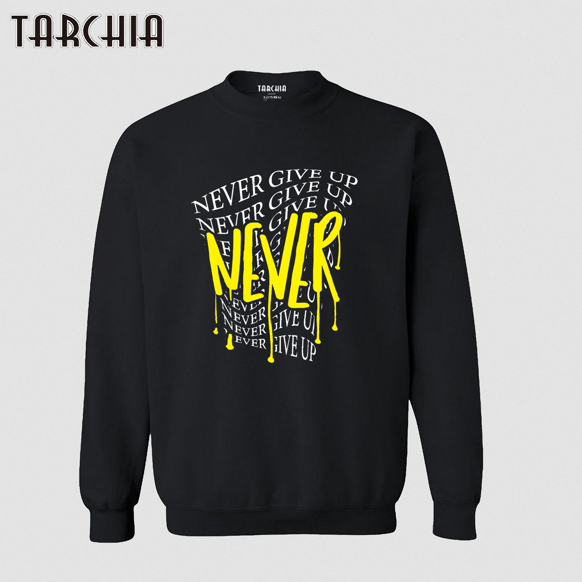

TARCHIA 2023 New Hoodies Autumn Casual Never Give Up Cool Graphic Sweatshirts Men Pullover Tracksuit Oversized Long Sleeve