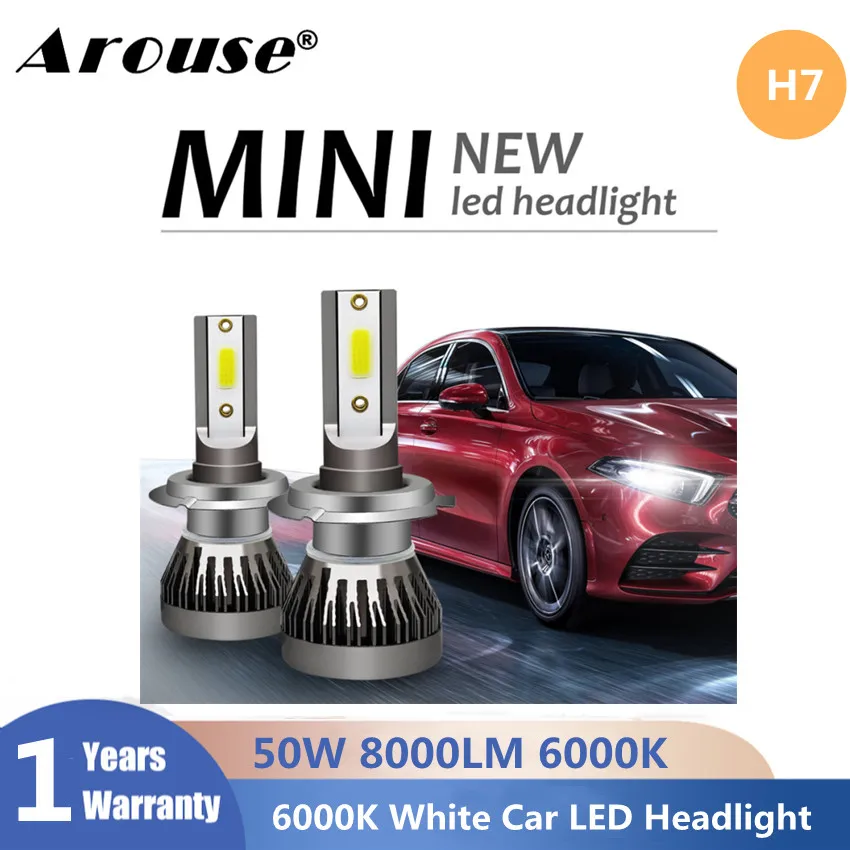 

AROUSE Led H7 H4 H8 H9 H11 8000LM 50W 6000K Car LED Headlights White Fog Lamps 9005 HB3 9006 HB4 Fog Light Bulbs M1