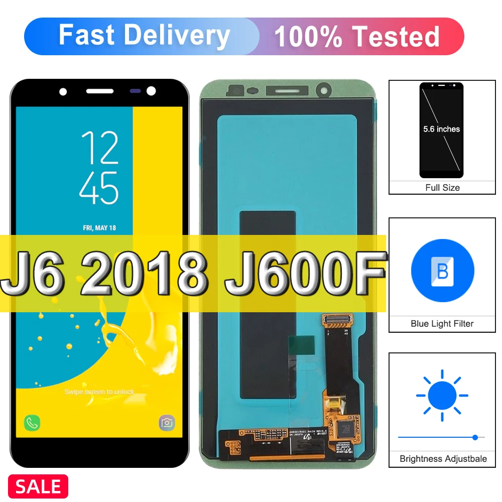 TFT-дисплей J6 для Samsung Galaxy J6 2018 J600, сменный сенсорный ЖК-экран для Samsung J6 J600 J600G J600F J600L, детали в сборе