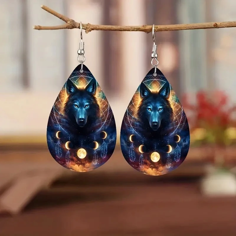 1 пара, модные серьги-капли из искусственной кожи в богемном стиле