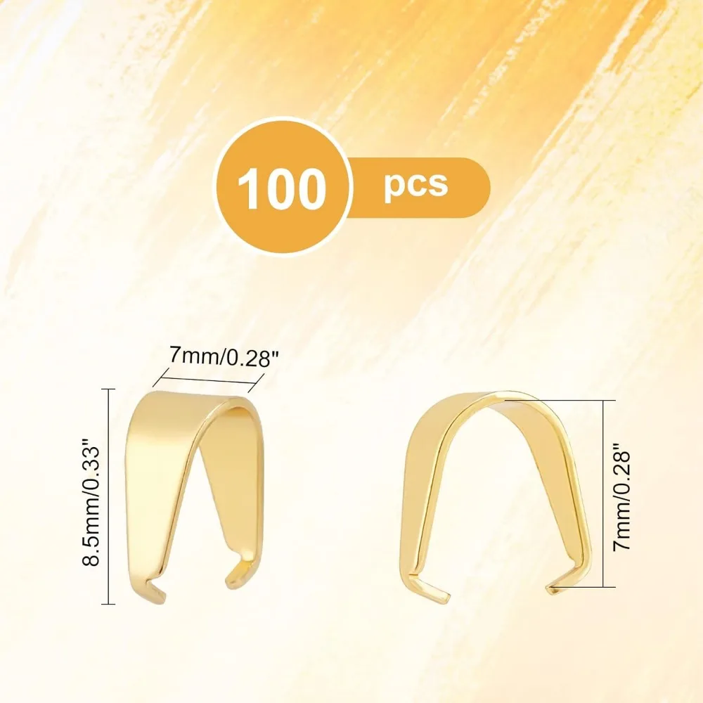 Зажим-клипса позолоченный 18 К 100 шт.