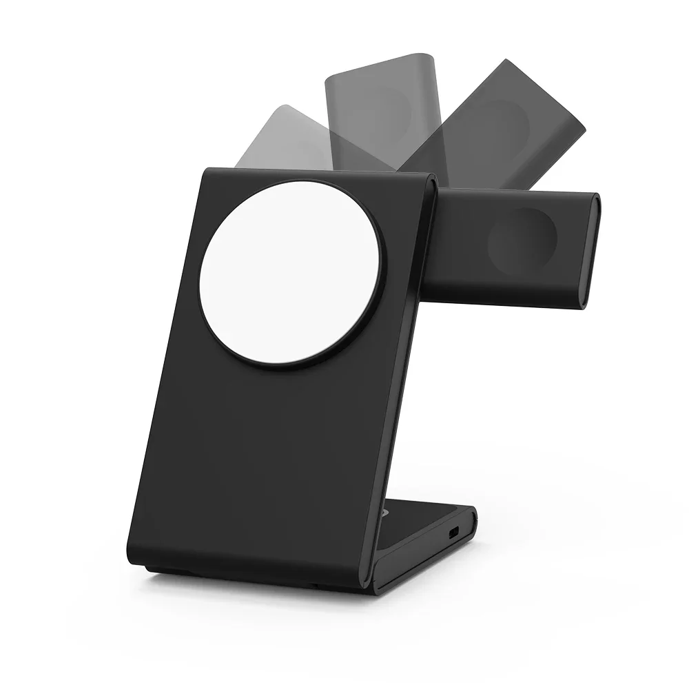 Складная Беспроводная зарядная станция 3 в 1 15 Вт магнитная Быстрая зарядка для