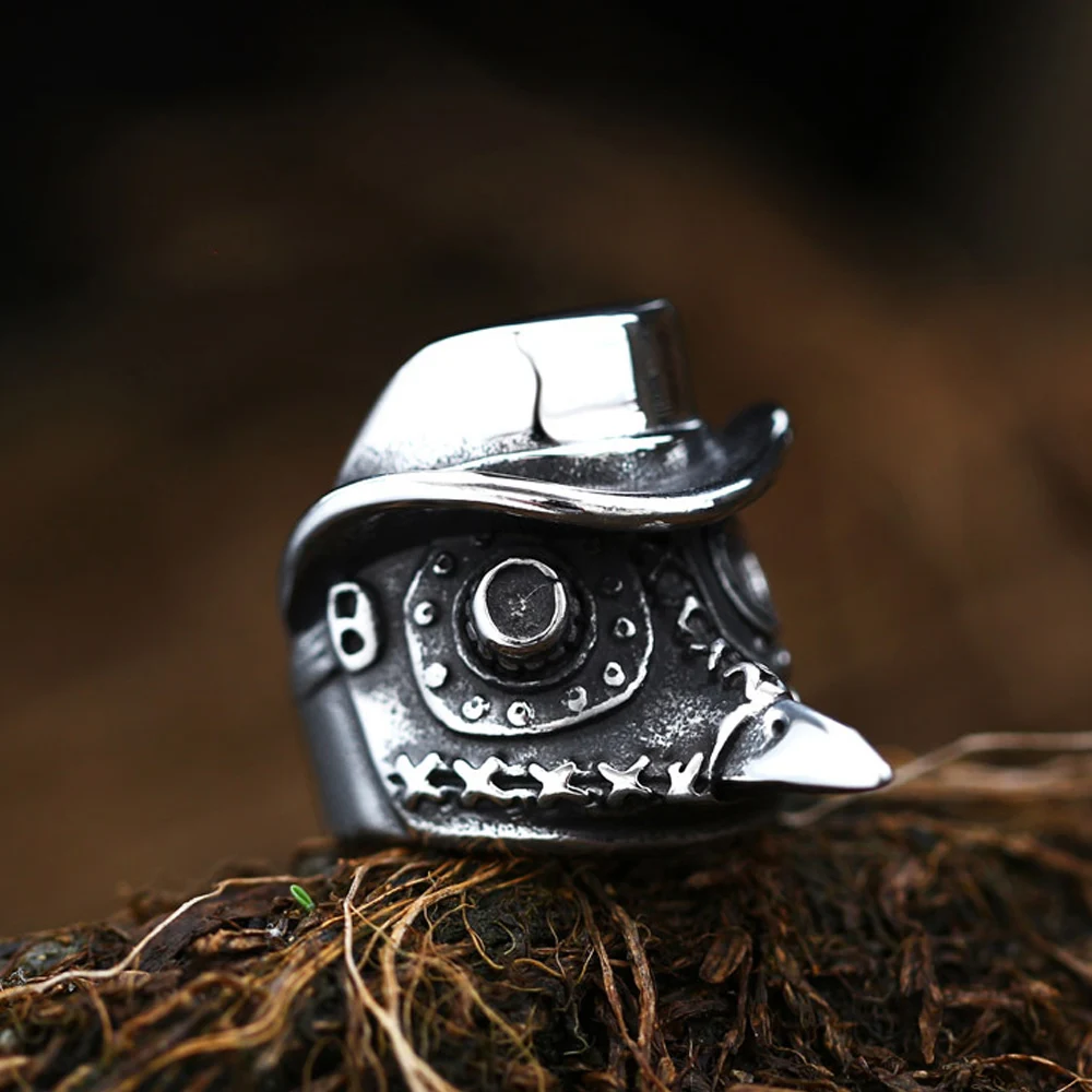 

Unique Stainless Steel Viking Crow Ring Men Punk Hip Hop Mechanical Ravens Skull Ring Men Boy Nightclub Party Jewelry Gift