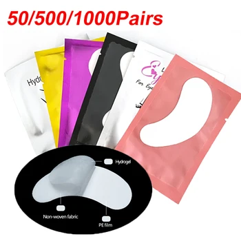 50/500/1000pcs Wholesale Hydrogel Eye Patch for Building Eyelash Extension Under Eye Pads Grafted Lash Stickers Beauty Tools 1