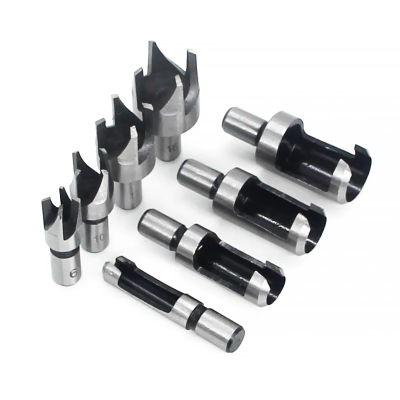 

Set Cork 1/2" Wood Bit Straight Cutter Drill 2pcs Plug Knife Tapered Drill And Bit Woodworking Taper 1/4" 3/8" Tool 5/8" Cutting
