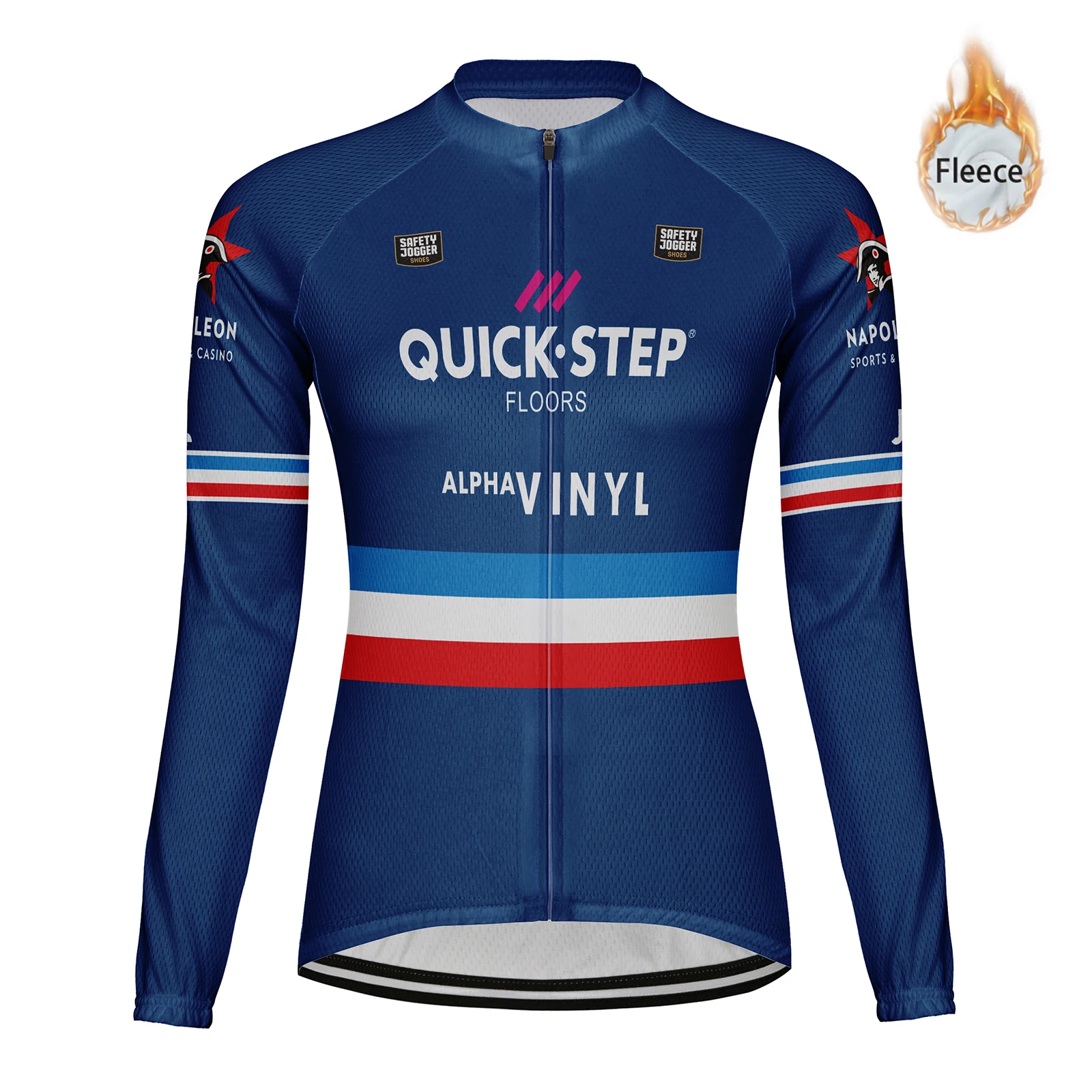 

Women 2023 Belgium Team Soudal Quick Step Cycling Jersey Long Sleeve Winter Thermal Fleece Bicycle MTB Road Bike Clothing