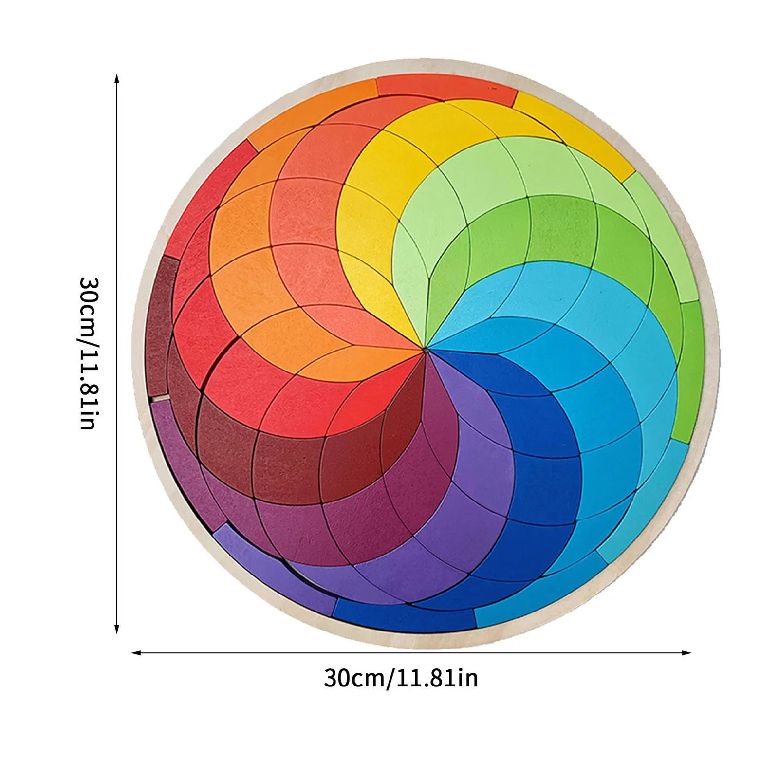 Обучающая игра Монтессори деревянная головоломка радужная укладочная игрушка