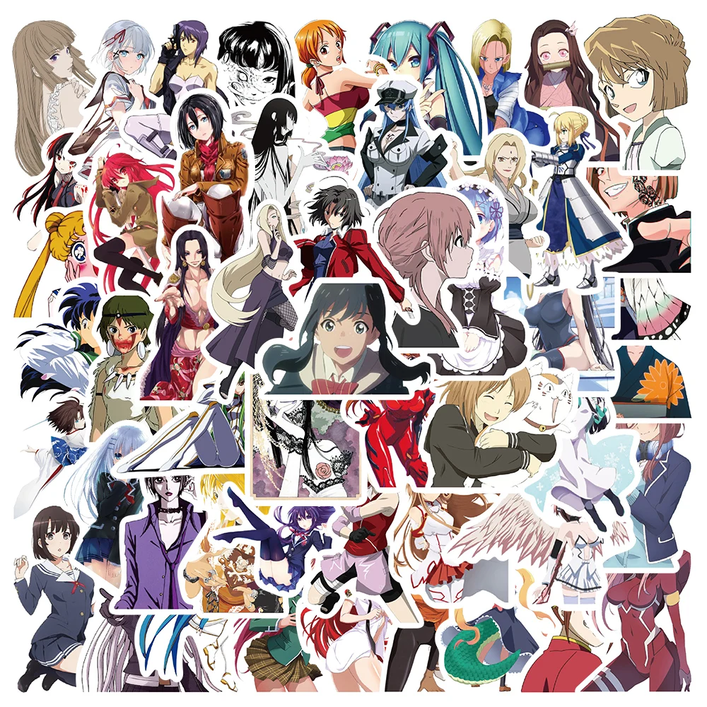 

10/52pcs Vinyl Waterproof Graffiti Decals Kids Toy Cute Cartoon Anime Girls Stickers For Laptop Water Bottle Phone Decor