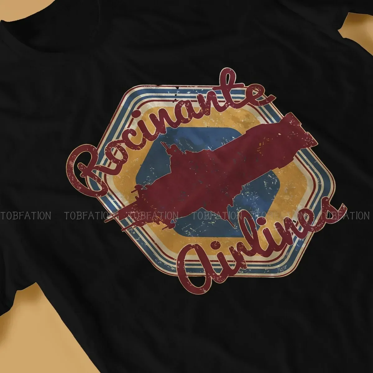 Футболка The Expanse ROCINANTE AIRLINES DISTRESSED BADGE Harajuku мужские готические футболки для