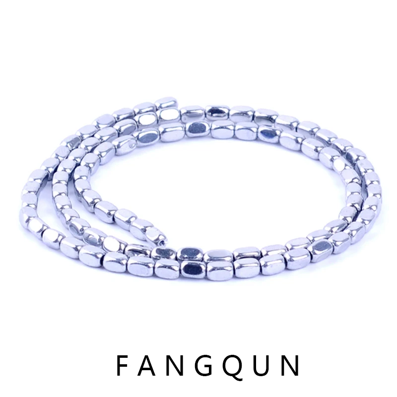 Бусины из гематита, 7 цветов, 3 мм, незакрепленные бусины квадратной формы для самостоятельного изготовления ожерелий, браслетов, украшений