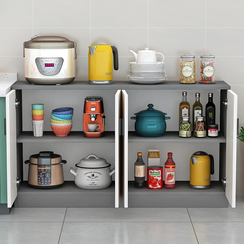 Design Rack Complete Cabinet White Storage Modern Shelves Nordic Small Kitchen Full Wooden Meuble Cuisine Furniture