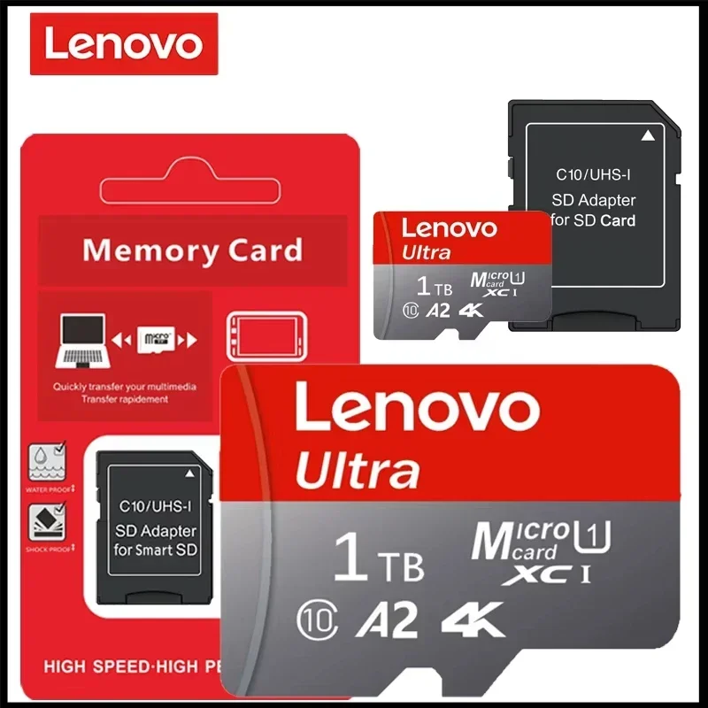 Фото Карта памяти Micro SD Lenovo 2026 New High Speed 1 ТБ 512 ГБ 64 ГБ Class 10 TF для телефона, дрона, видеорегистратора, автомобильной навигации №2