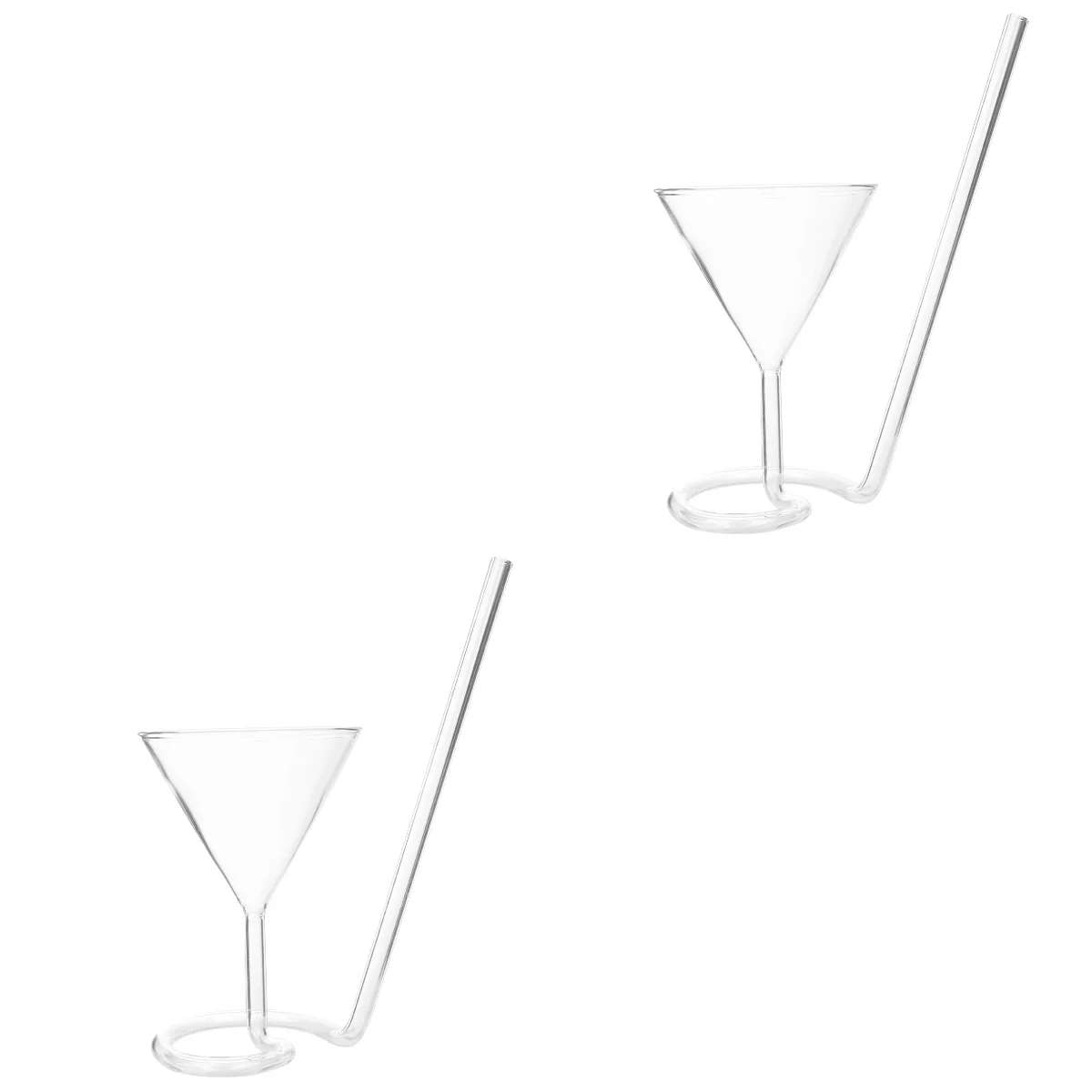 

Wineglasses Cup Cocktailgoblet Straw Martini Champagne Creativeclear Wedding Flute Red Beverage Spiral Whiskey Cocktails