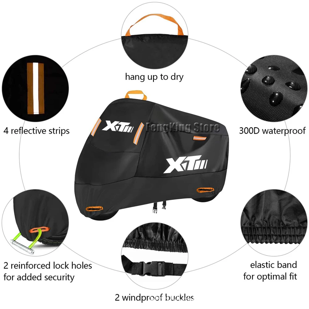 Фото Чехол для мотоцикла YAMAHA XT250 XT500 yamaha xt 250 xt500, водонепроницаемый уличный скутер, защита от ультрафиолета, пылезащитный дождевик №3