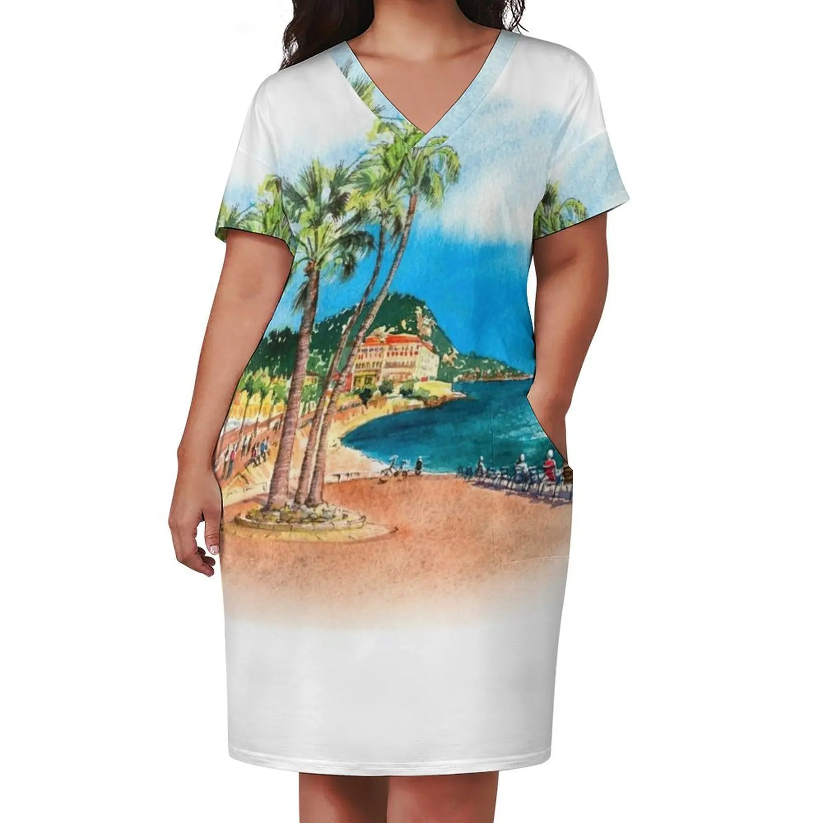 Женское платье Promenade des Anglais in Nice France из полиэстера