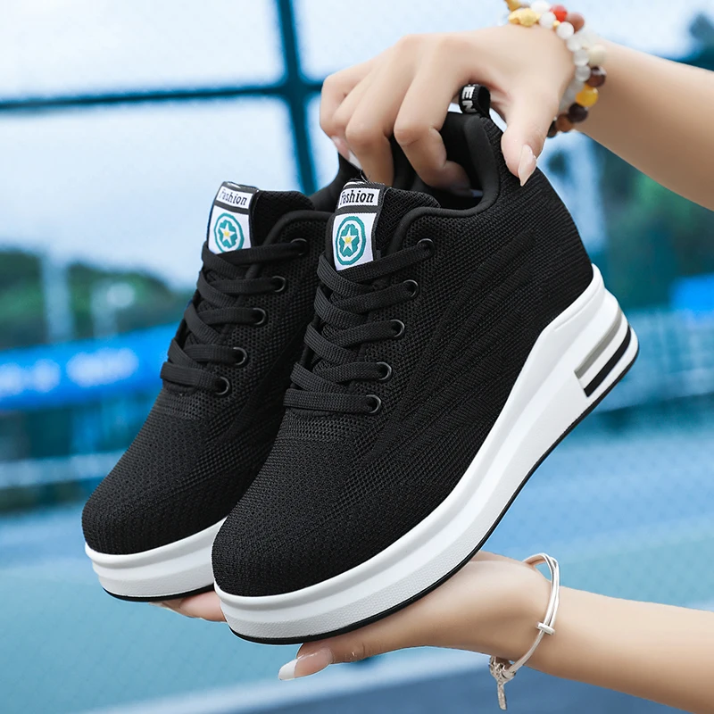 Кроссовки женские сетчатые дышащие Невидимые повседневная спортивная обувь для