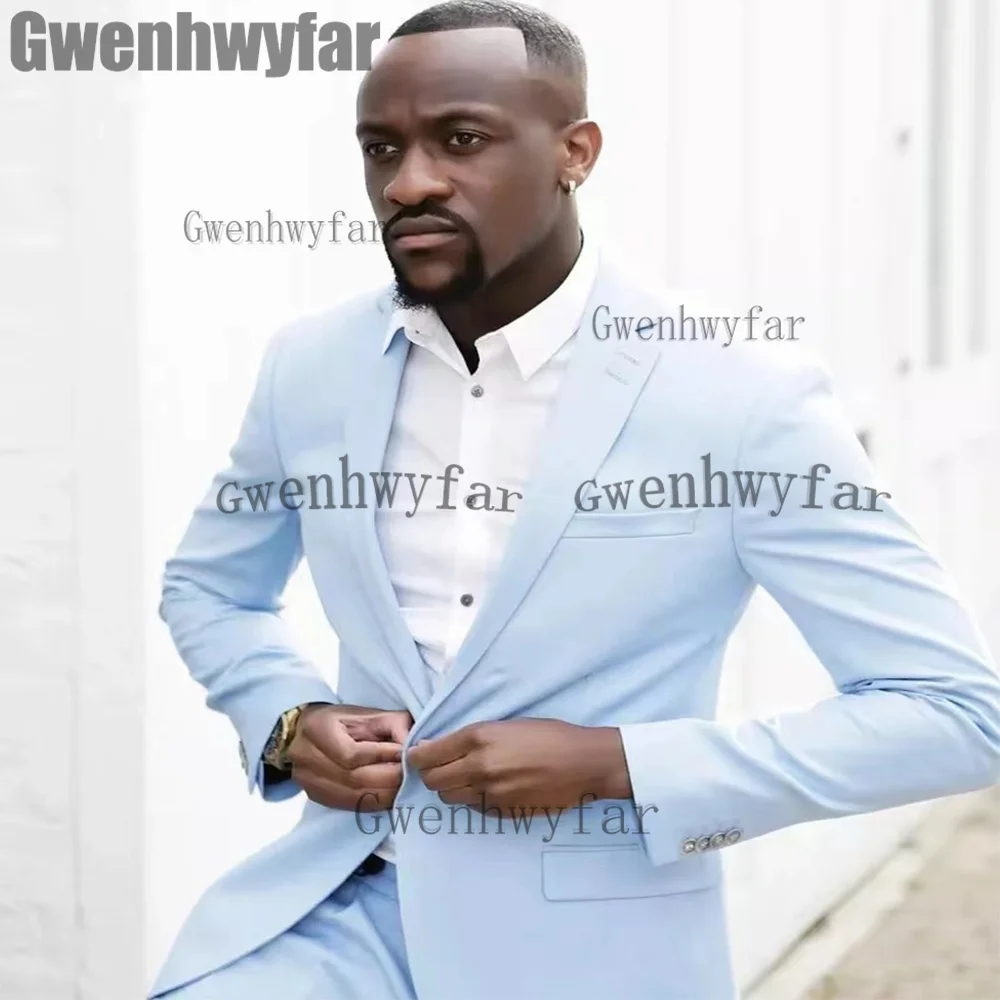 

Gwenhwyfar Boyfriend Suit For Wedding Slim Fit Men's Suit Blazer Sets Male Tuxedos Men Groom 2 Pieces Prom Suit (Jacket+Pants)