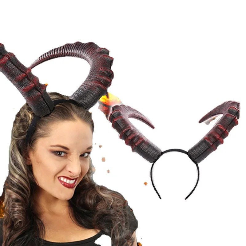

Halloween Hair Decorations Funny Props Carnival Party Decoration Demon Horn Headwear Ghost Festival Ball Headband for Everyone