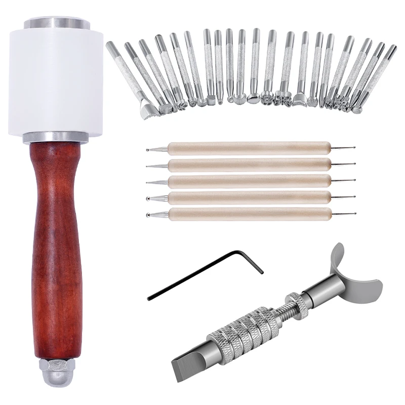 

RORGETO Leather Carving Tools Handmade Seal Sculpture Adjustable Rotary Carving Knife Leather Processing Saddle Stamping Tool