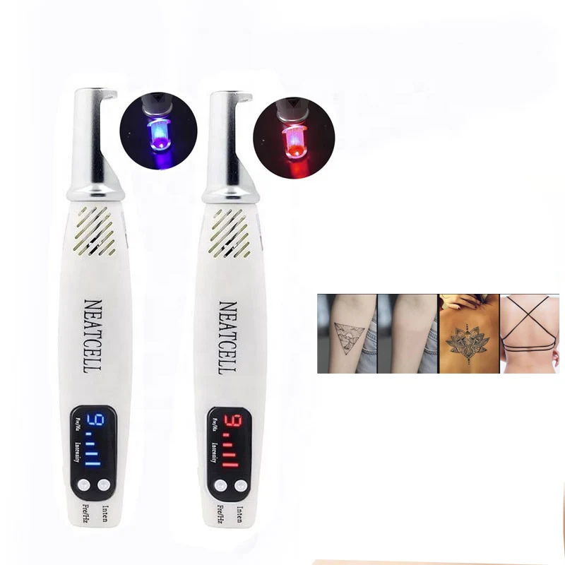 

Neatcell Blue Red Light Therapy Tattoo Scar Freckle Remover Machine Dark Spot Mole Removal Beauty Device Laser Mole Pen