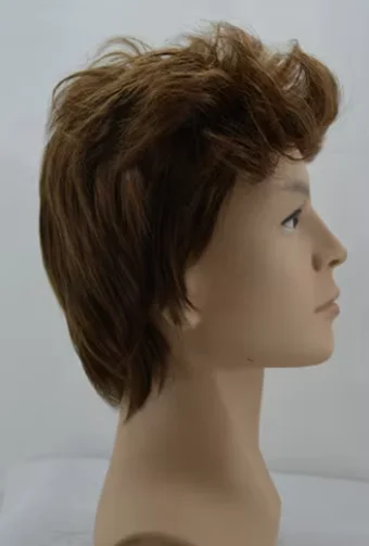 Парик из синтетического термостойкого волокна короткие светло-коричневые