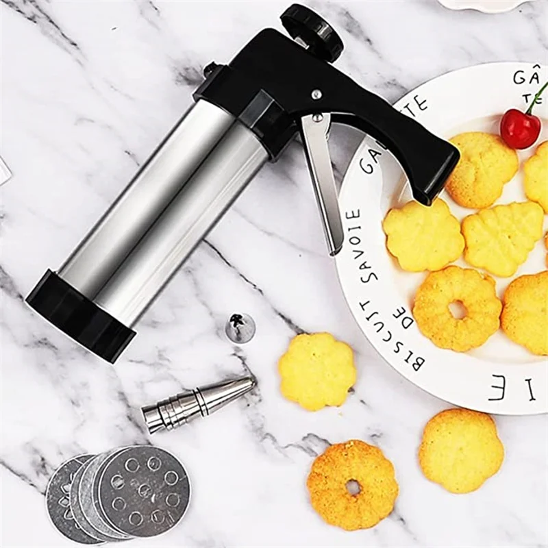 

8Pcs/set Stainless Steel Cookie Decorative Gun Biscuit Hand Pressing Machine Household DIY Baking Tools Kitchen Accessories