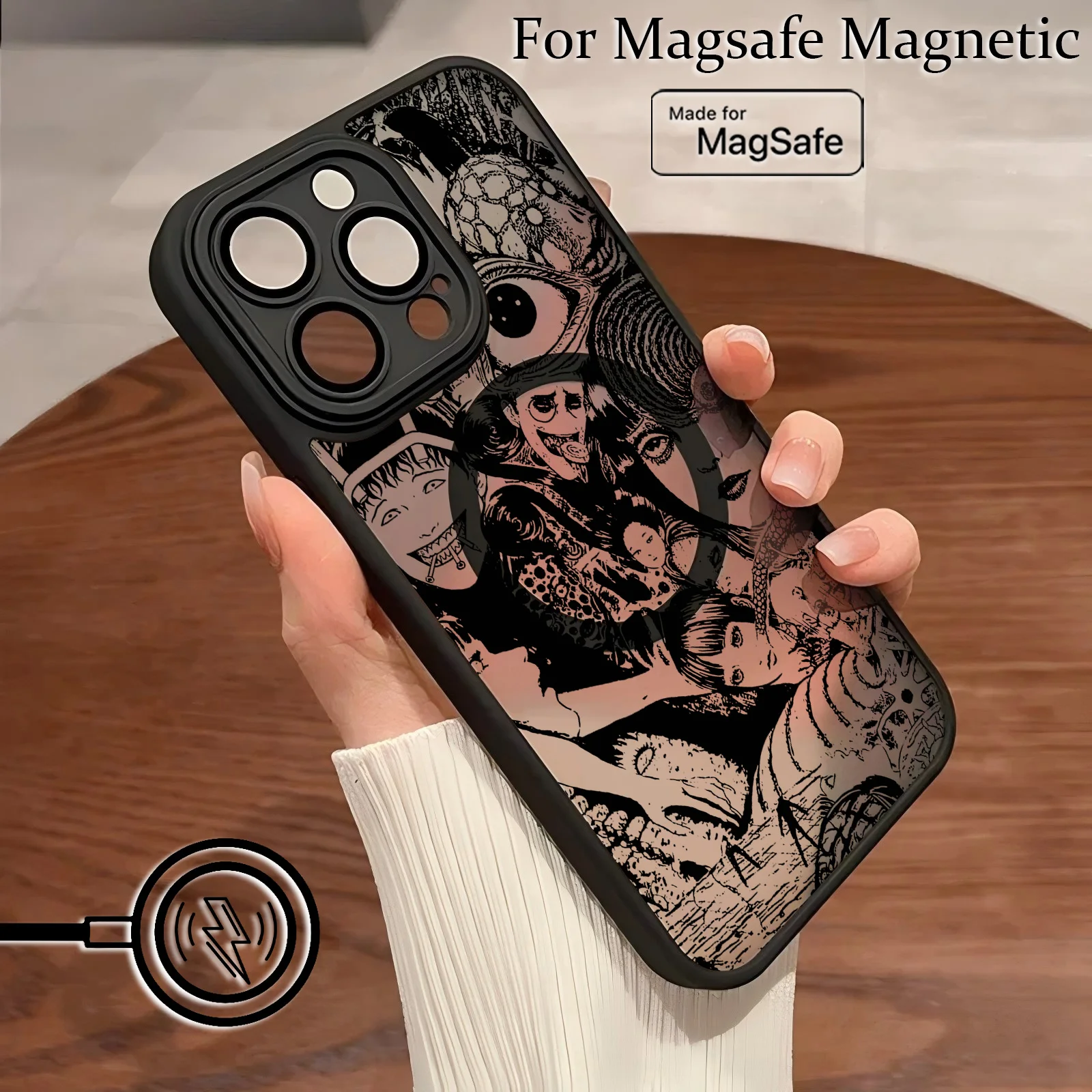 Чехол для телефона Junji Ito Terror Horror для iPhone 16, 15, 14, 13, 12, 11 Pro Max Mini XR XS X 7 8 6 6s Plus, матовая магнитная задняя крышка (art.: 3920cafa32dad) - 3920cafa32dad