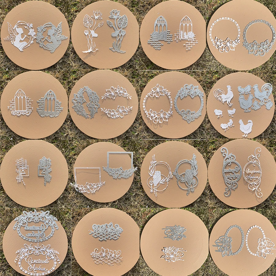 

Leaves Flowers Metal Cutting Dies for DIY Scrapbooking Die Cut Stencils Crafts Making Photo Album Card Template Handmade Decor