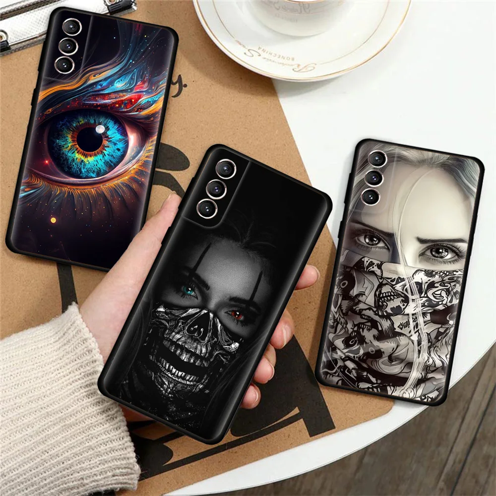 

Ghost Mask Girl Case For Samsung Galaxy S22 S23 S20 FE S21 Ultra S10 S9 S8 Plus S10e S7 Edge Fashion Soft Phone Cover