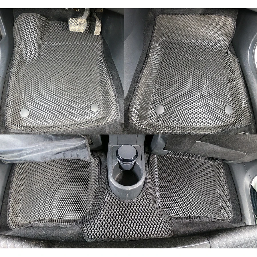 Новинка! Коврики Ева с Пресс Бортами на Skoda Rapid PREMIUM черный | Floor Mats