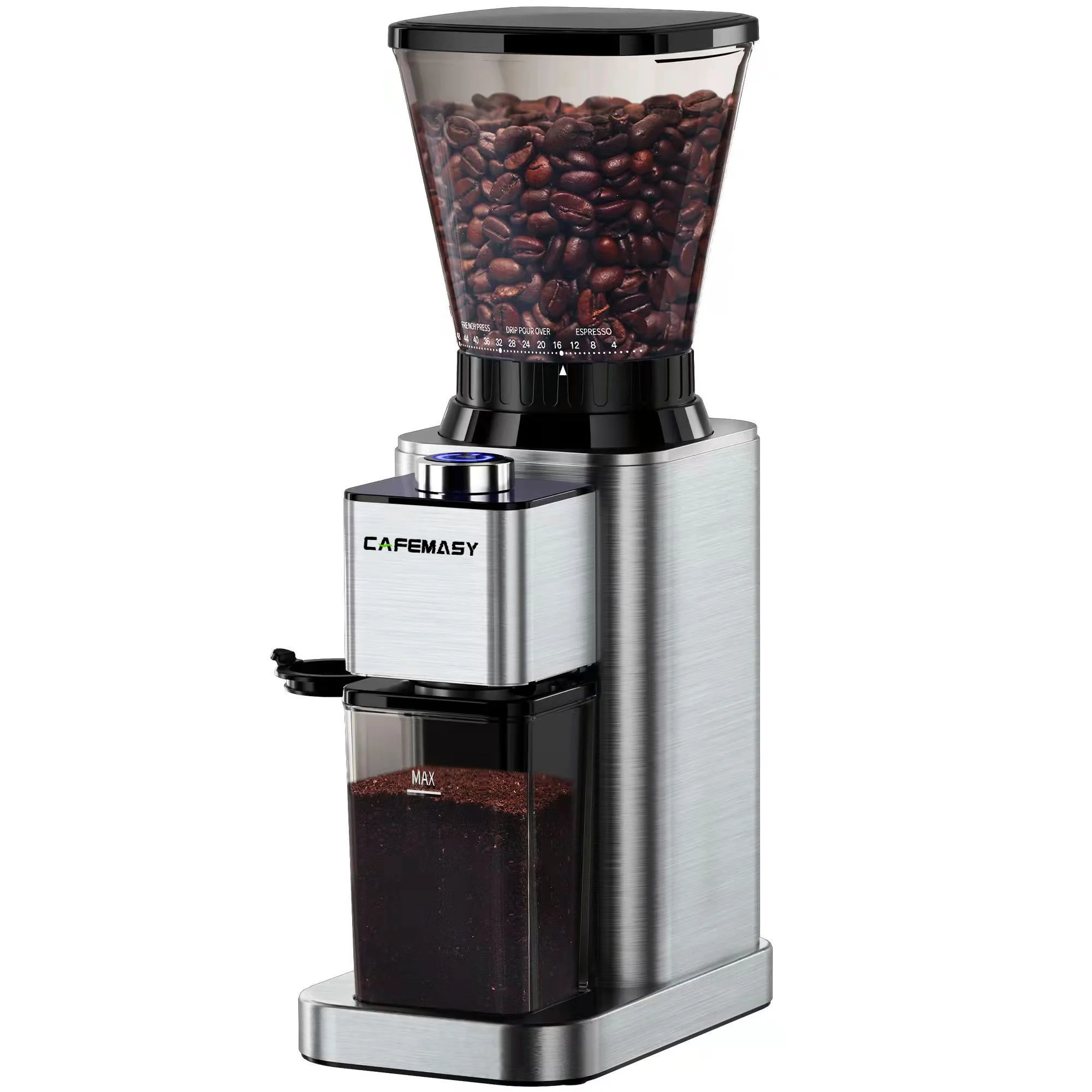 

Italian Coffee Grinder Automatic Household Small Coffee Bean Burr Grinder 48 Gears Can Be Adjusted In Thickness