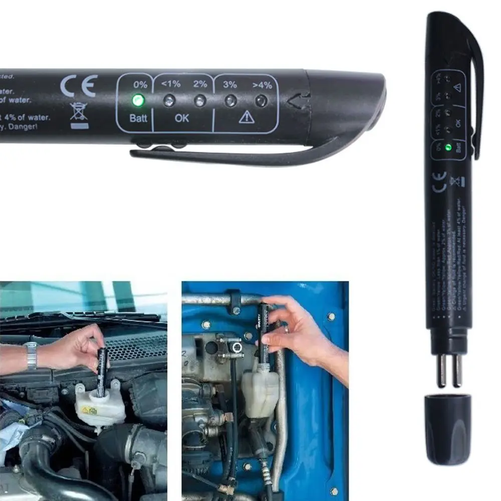 

Тестер тормозной жидкости, инструмент для диагностики автомобильного тормоза, Гидравлическая жидкость с 5 светодиодный ными индикаторами