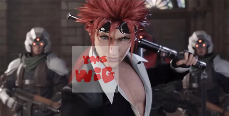 FF7 Final Fantasy VII Reno Косплей Парики Грелл Сатклиф Высокотемпературное волокно