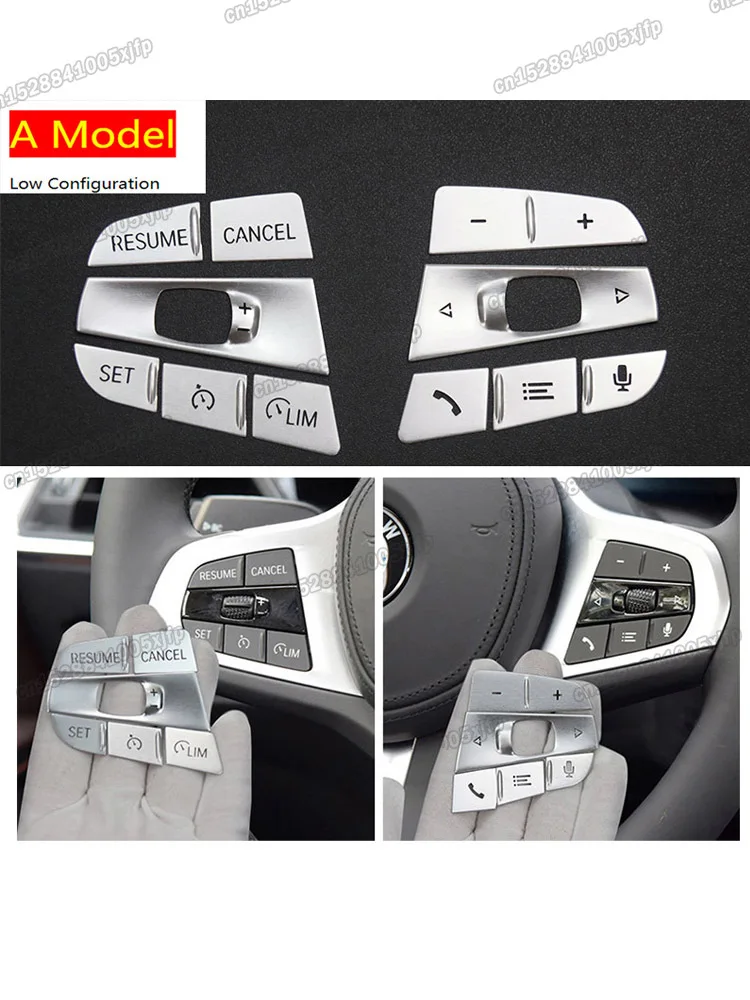 Car for BMW Steering Wheel Buttons switch cover Sticker Trim X3 X4 g01 g02 2018 2019 2020 2021 2022 X5 X6 X7 G05 G06 G07 2023 images - 6