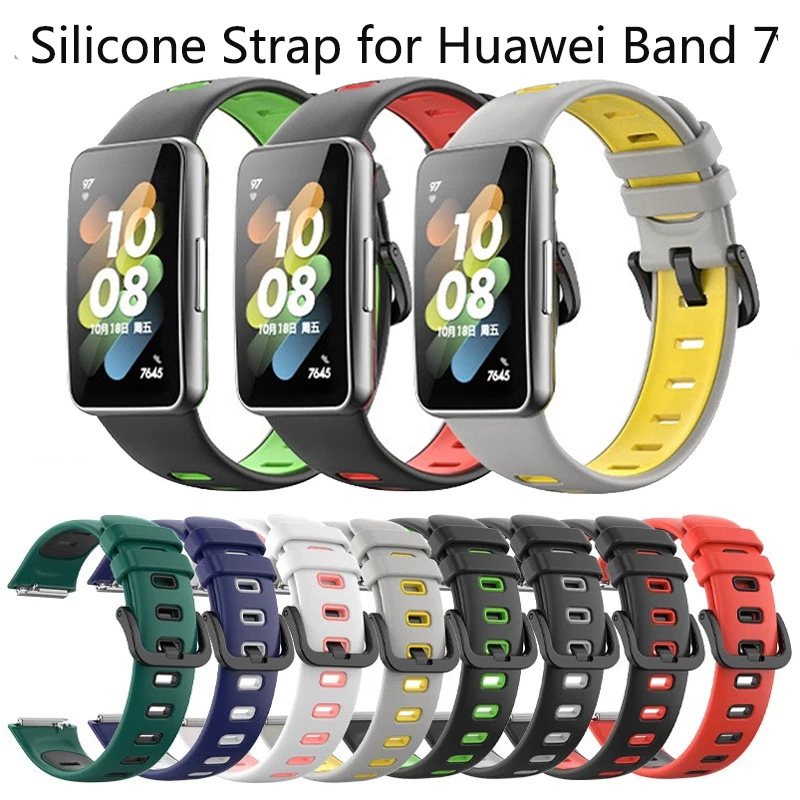 

Ремешок силиконовый из ТПУ для Huawei Band 7, сменный Браслет из ТПУ для наручных часов Huawei Band 7
